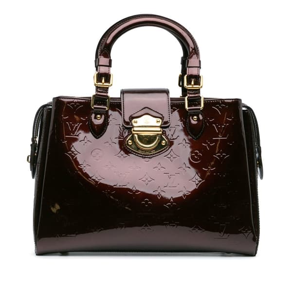 Pre-owned Louis Vuitton Monogram Vernis Melrose Avenue Red