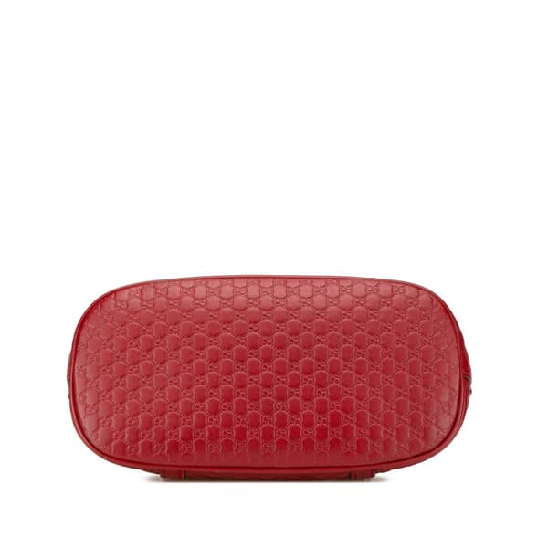 Pre-owned Gucci Mini Microguccissima Dome Satchel Red