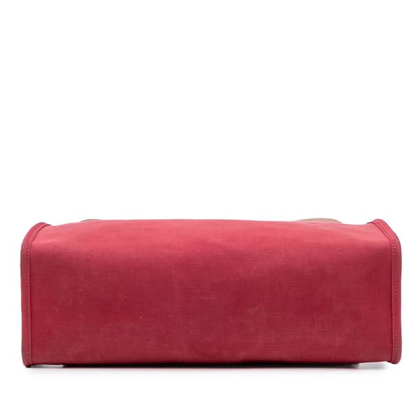 Pre-owned Hermès Toile Herbag Zip 31 Pink