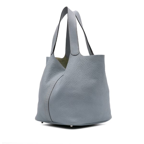 Pre-owned Hermès Clemence Picotin Lock 26 Blue