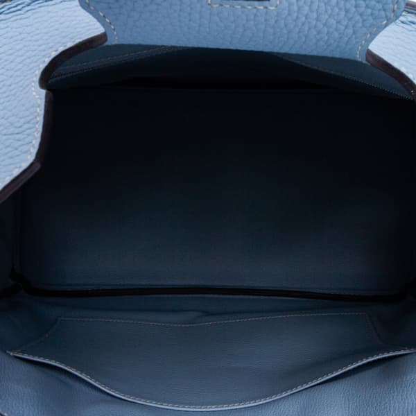Pre-owned Hermès Togo Birkin Retourne 35 Blue