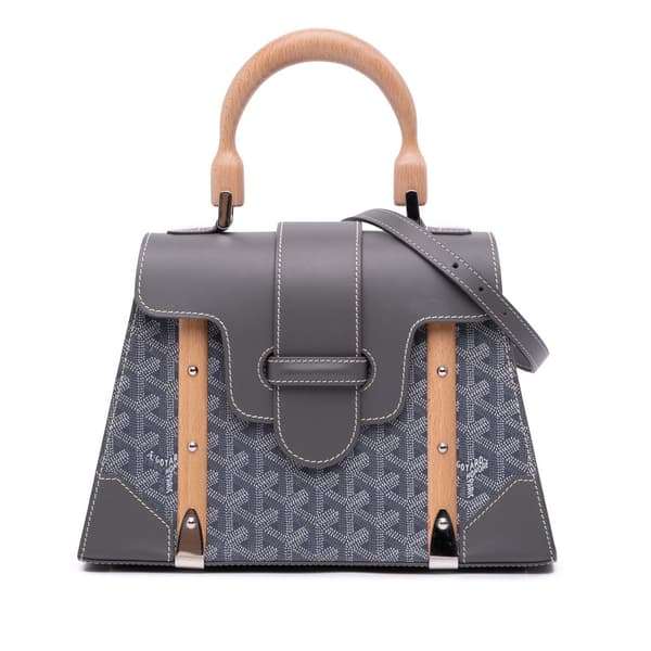 Pre-owned Goyard Goyardine Saigon Structured PM Gray