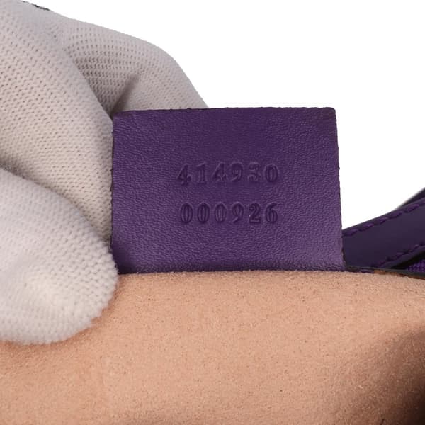 Pre-owned Gucci Guccissima Linea A Satchel Purple