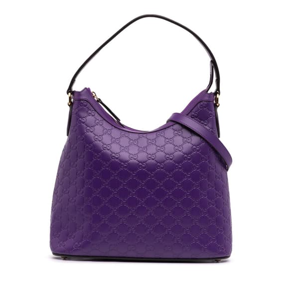 Pre-owned Gucci Guccissima Linea A Satchel Purple