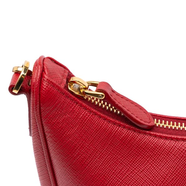 Pre-owned Prada Saffiano Re-Edition 2005 Satchel Red