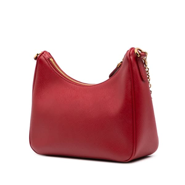 Pre-owned Prada Saffiano Re-Edition 2005 Satchel Red