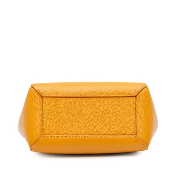 Pre-owned Celine Nano Grained Calfskin Belt Bag Yellow