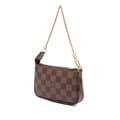 Miniatyrbilde 2 av 10: Pre-owned Louis Vuitton Damier Ebene Trunks and Bags Mini Pochette Accessoires Brown