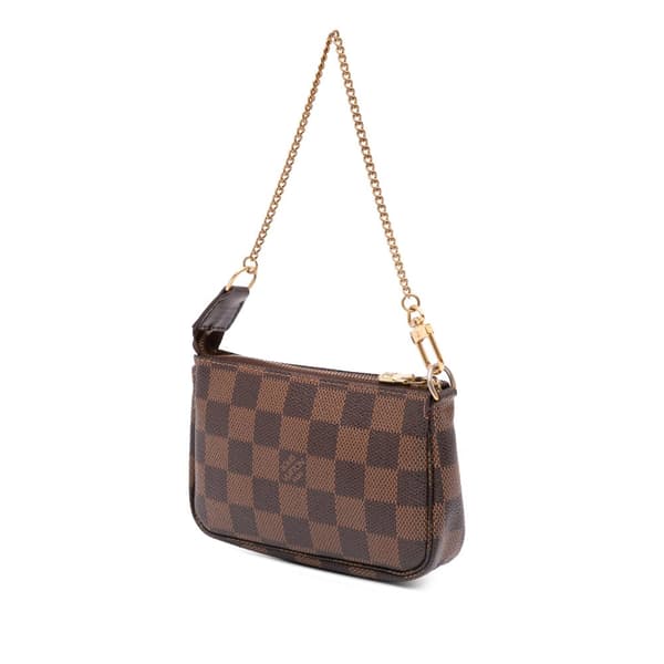 Pre-owned Louis Vuitton Damier Ebene Trunks and Bags Mini Pochette Accessoires Brown