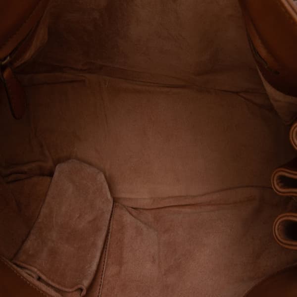 Pre-owned Bottega Veneta Nappa Intrecciato Trimmed Napoli Handbag Brown