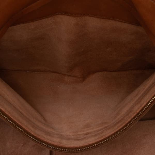 Pre-owned Bottega Veneta Nappa Intrecciato Trimmed Napoli Handbag Brown
