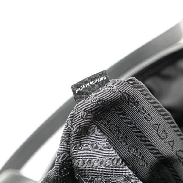 Pre-owned Prada Tessuto Saffiano Trimmed Open Convertible Tote Black