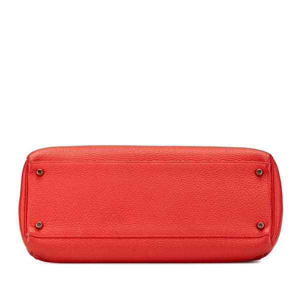 Pre-owned Hermès Togo Kelly II Retourne 35 Red