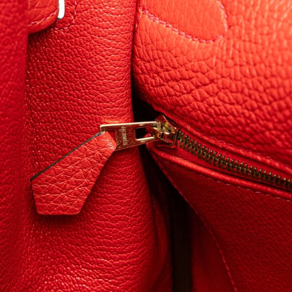 Pre-owned Hermès Togo Kelly II Retourne 35 Red