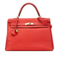 Pikkukuva 1 / 9: Pre-owned Hermès Togo Kelly II Retourne 35 Red