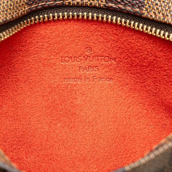 Pre-owned Louis Vuitton Damier Ebene Manosque Pochette Brown