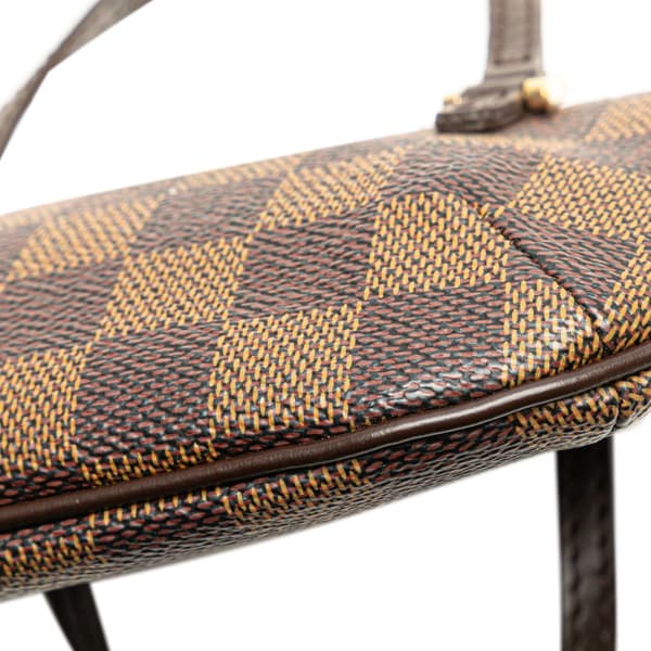 Pre-owned Louis Vuitton Damier Ebene Manosque Pochette Brown