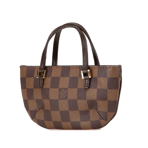 Pre-owned Louis Vuitton Damier Ebene Manosque Pochette Brown