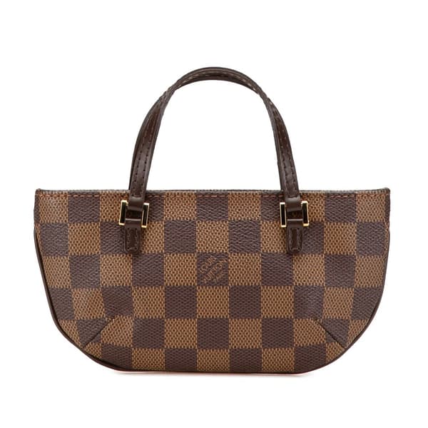 Pre-owned Louis Vuitton Damier Ebene Manosque Pochette Brown