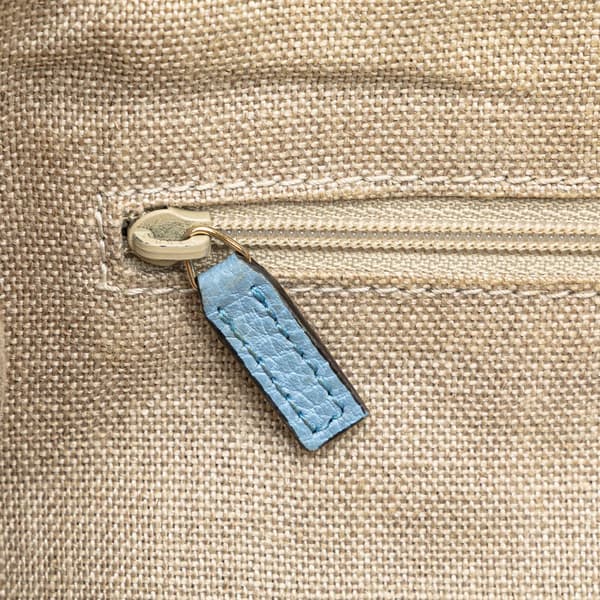 Pre-owned Gucci Leather Interlocking G Charmy Satchel Blue