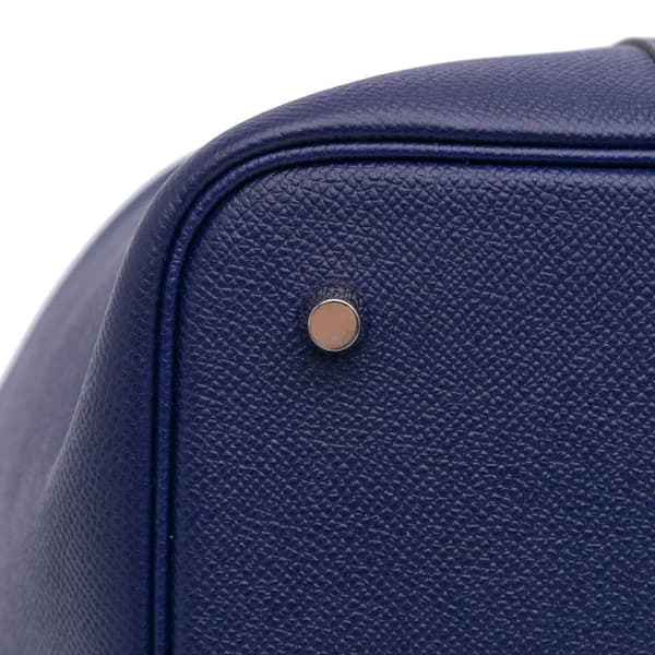 Pre-owned Hermès Epsom Tressage Picotin Lock 22 Blue