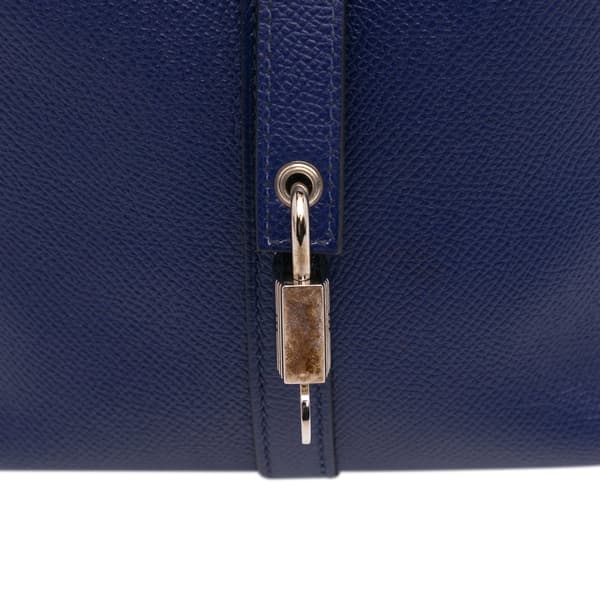 Pre-owned Hermès Epsom Tressage Picotin Lock 22 Blue