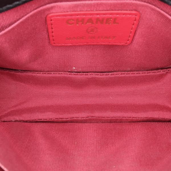 Pre-owned Chanel Mini Lambskin Button On Top Flap Black