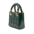 Pikkukuva 2 / 10: Pre-owned Dior Mini Patent Cannage Lady Dior Green