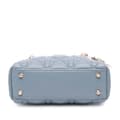 Miniatyrbild 3 av 10: Pre-owned Dior Mini Lambskin Cannage Lady Dior Blue
