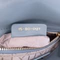 Miniatyrbild 6 av 10: Pre-owned Dior Mini Lambskin Cannage Lady Dior Blue