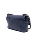Miniatyrbild 2 av 10: Pre-owned Chanel Small Lambskin Elegant Chain Single Flap Blue