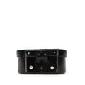 Miniatyrbillede 3 af 10: Pre-owned Saint Laurent Small Croc Embossed Leather Mica Hatbox Satchel Black