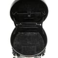 Miniatyrbillede 4 af 10: Pre-owned Saint Laurent Small Croc Embossed Leather Mica Hatbox Satchel Black