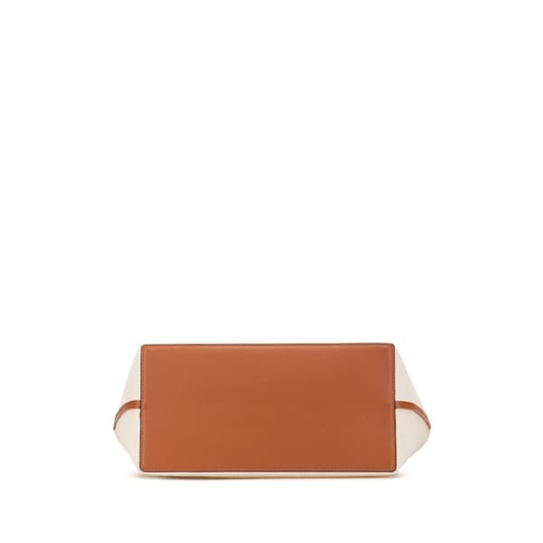 Pre-owned LOEWE Small Anagram Canvas Satchel Brown