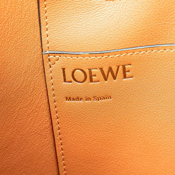 Pre-owned LOEWE Small Anagram Canvas Satchel Brown