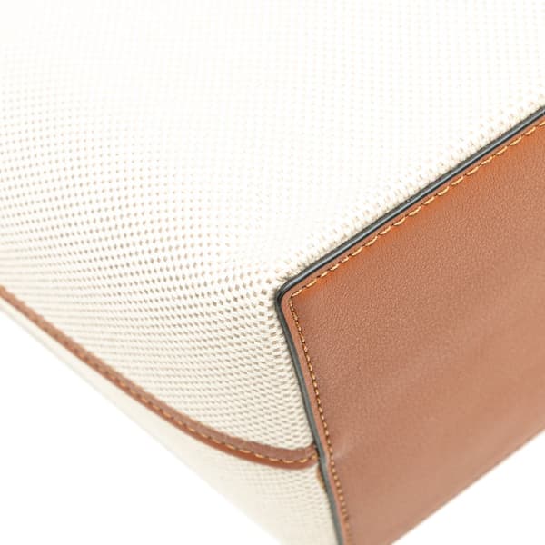 Pre-owned LOEWE Small Anagram Canvas Satchel Brown