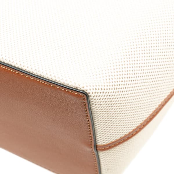Pre-owned LOEWE Small Anagram Canvas Satchel Brown