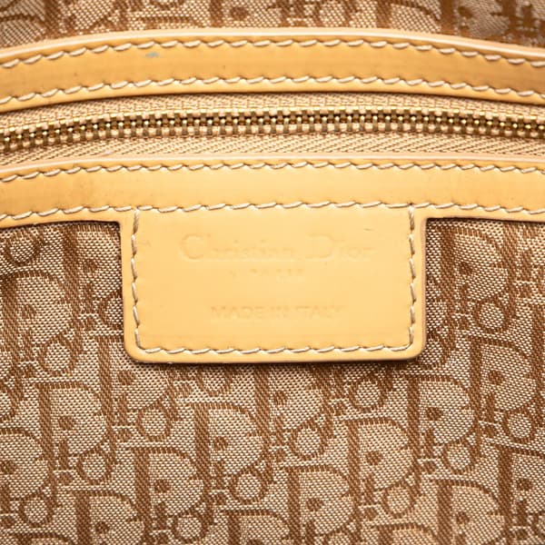 Pre-owned Dior Large Patent Cannage Lady Dior Brown