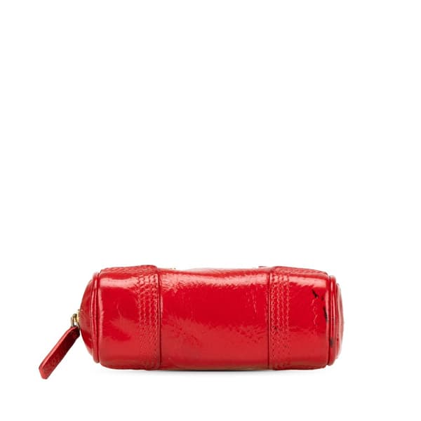 Pre-owned LOEWE Micro Patent Amazona Satchel Red