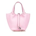 Miniatyrbillede 1 af 10: Pre-owned Hermès Clemence Picotin Lock 18 Pink