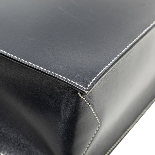 Pre-owned Hermès Box Calf Lucy MM Blue