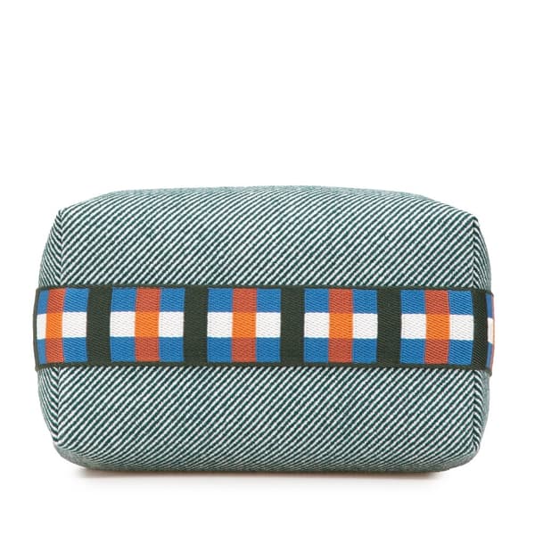 Pre-owned Hermès Small Wool Bride A Brac H Natte Case Blue