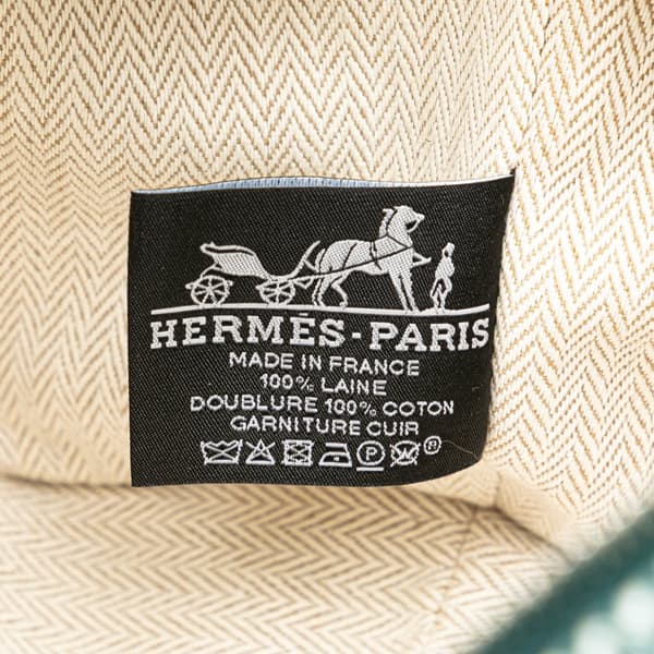 Pre-owned Hermès Small Wool Bride A Brac H Natte Case Blue