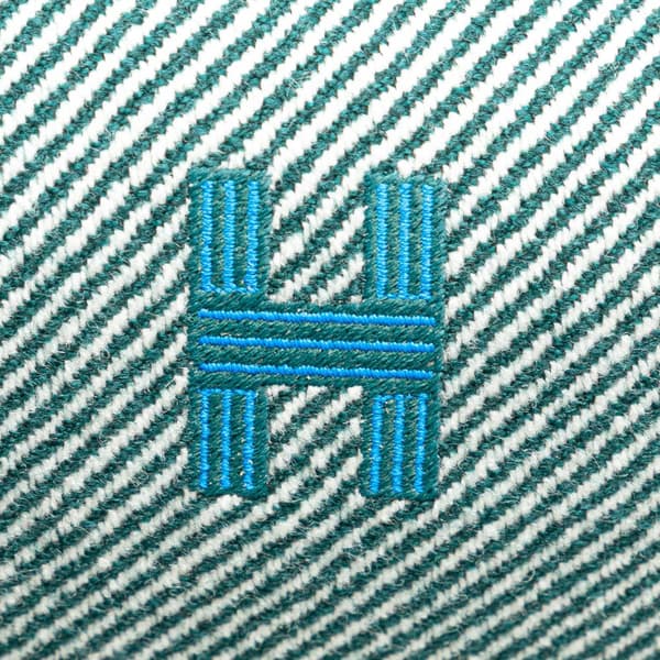 Pre-owned Hermès Small Wool Bride A Brac H Natte Case Blue