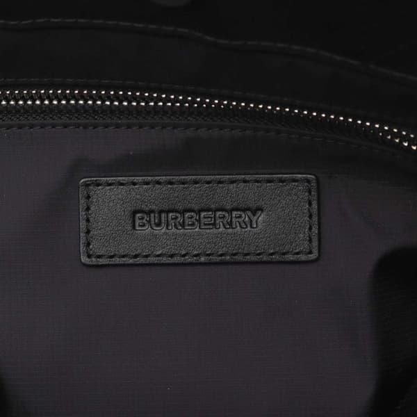 Pre-owned Burberry Econyl Logo Artie Convertible Tote Black