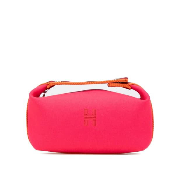 Pre-owned Hermès Small Toile Bride A Brac Pink