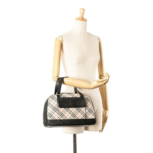 Pre-owned Burberry Nova Check Canvas Handbag Brown