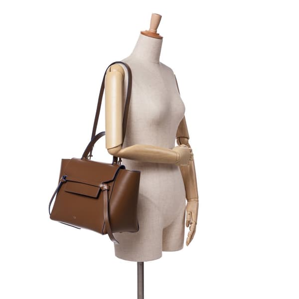 Pre-owned Celine Mini Leather Belt Bag Brown
