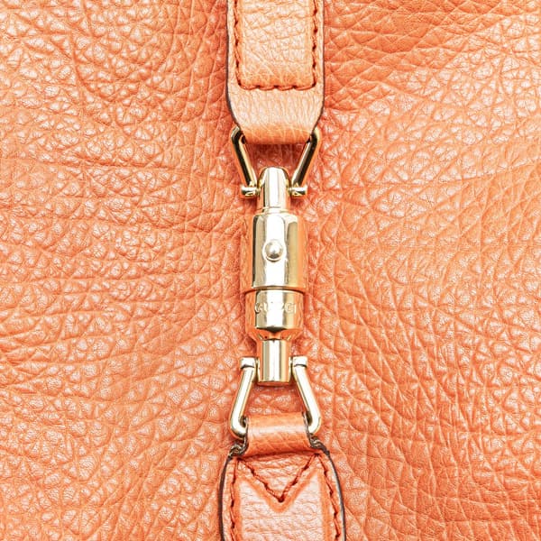 Pre-owned Gucci Medium Calfskin New Jackie Satchel Brown