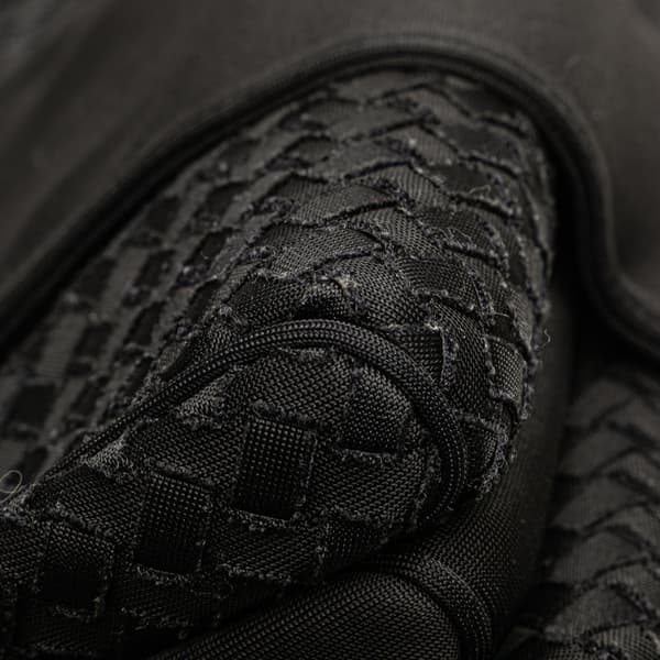 Pre-owned Bottega Veneta Canvas Intrecciato Buckle Flap Black